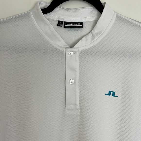 J.Lindeberg Mens Collarless Golf Shirt - Size L - Picture 2 of 4
